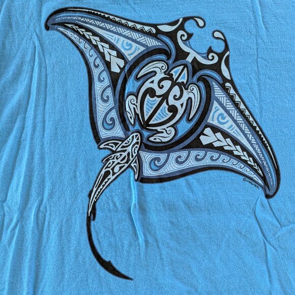 Men's stingray hawaiian t shirt *NEW* - Picture 6 of 6